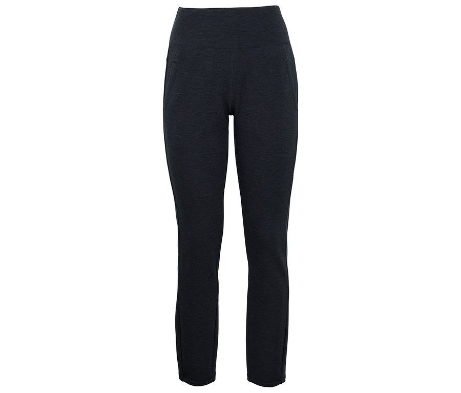 Sötétszürke leggings fehér háttérrel.