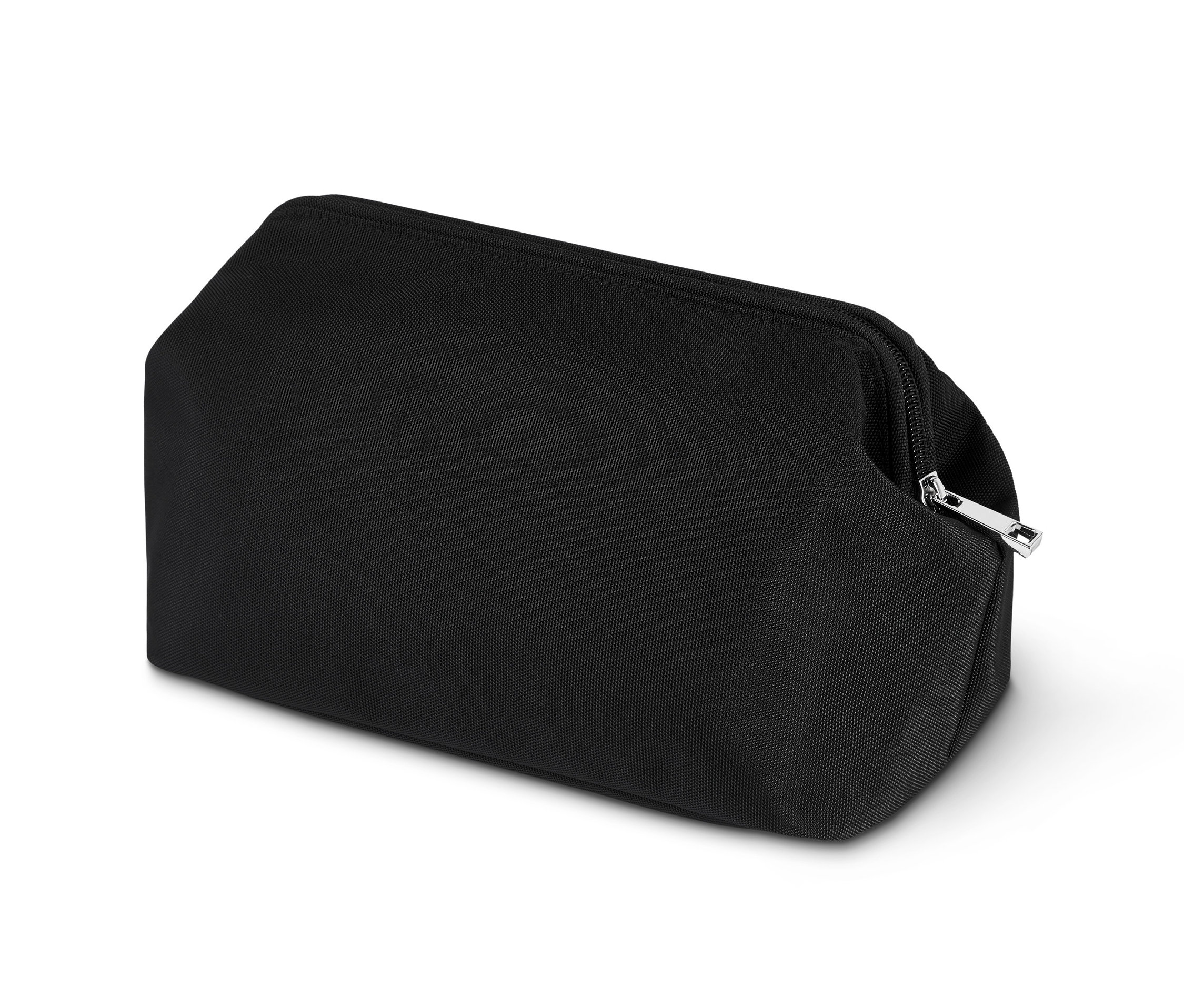 Fekete piperetartó ezüst cipzárral.