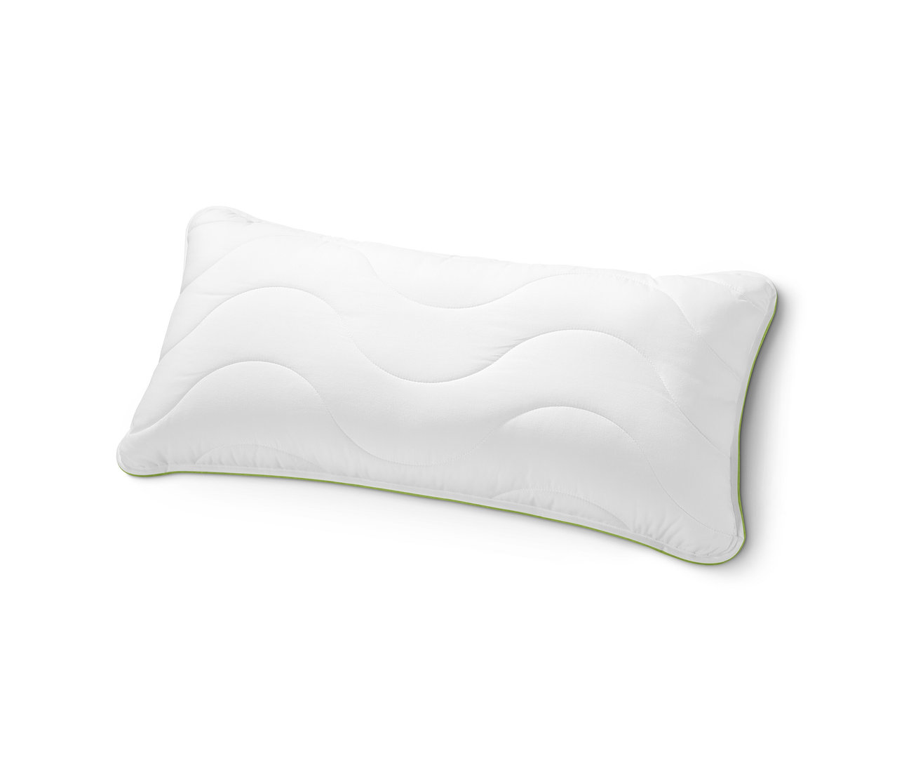 Egy fehér irisette® greenline párna, kb. 80 x 40 cm.