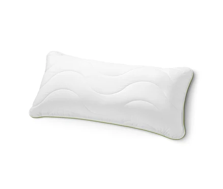 Egy fehér irisette® greenline párna, kb. 80 x 40 cm.