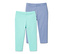 2 lány 3/4-es leggings szettben, türkiz/kék