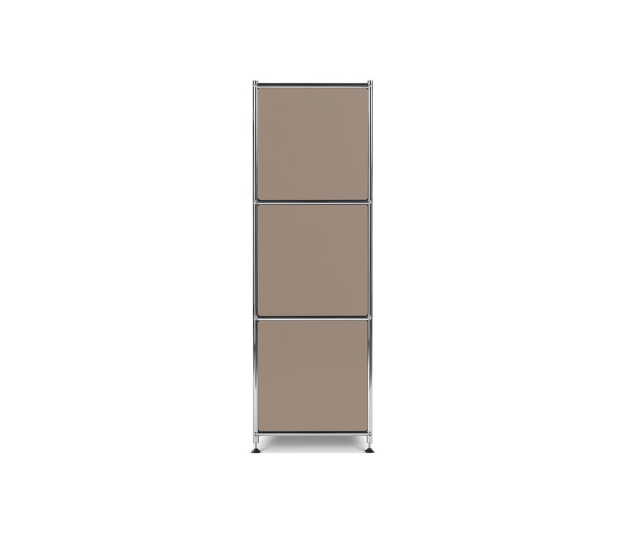 Fémpolc 3 ajtóval, taupe.
