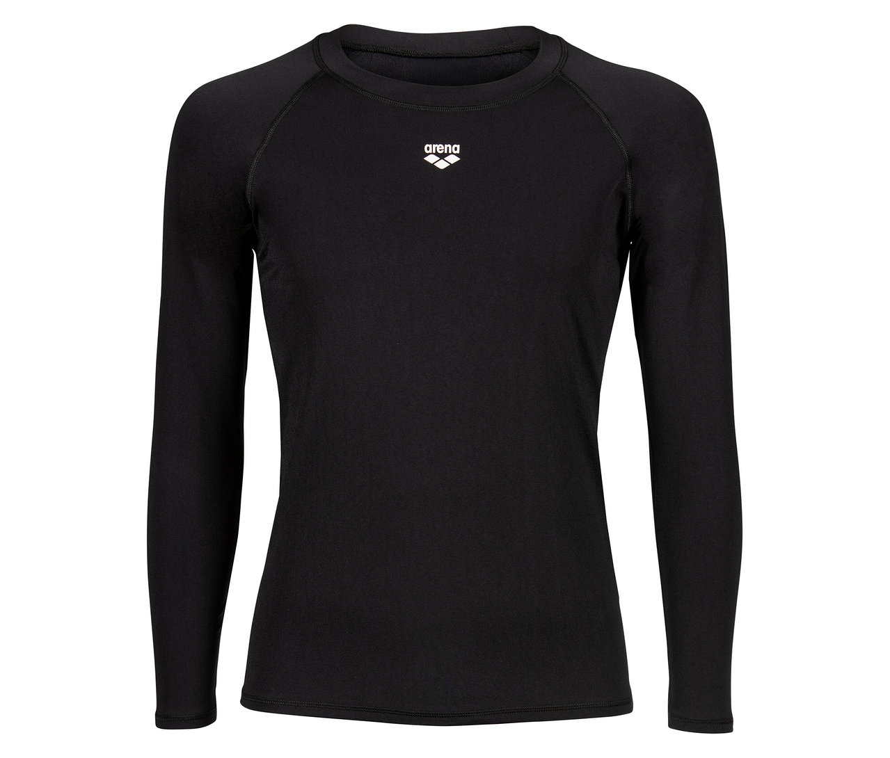 Fekete, hosszú ujjú Arena póló fehér logóval a mellkason.
