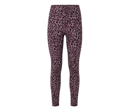 Lila-fekete »ActivePower« sportleggings leopárdmintával.