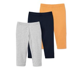 3 lány 3/4-es leggings szettben, sárga/szürke