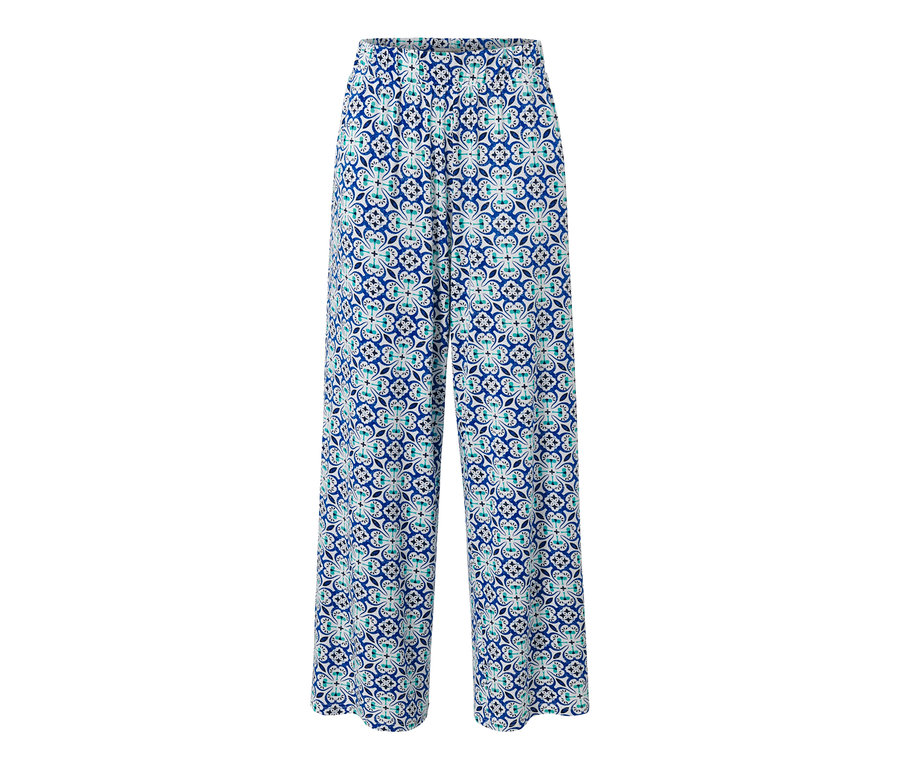 Nyomott mintás palazzo nadrág.