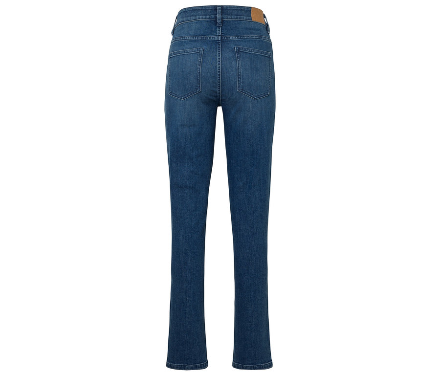 Kék farmernadrág hátulnézete.