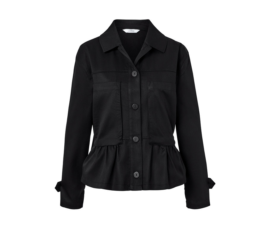 Fekete, gombos női lezser ing.