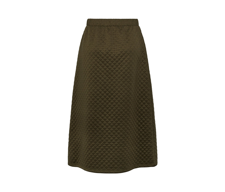 Steppelt hatású zöld női szoknya.
