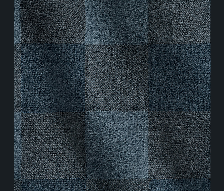 Kék kockás minta közeli képe.