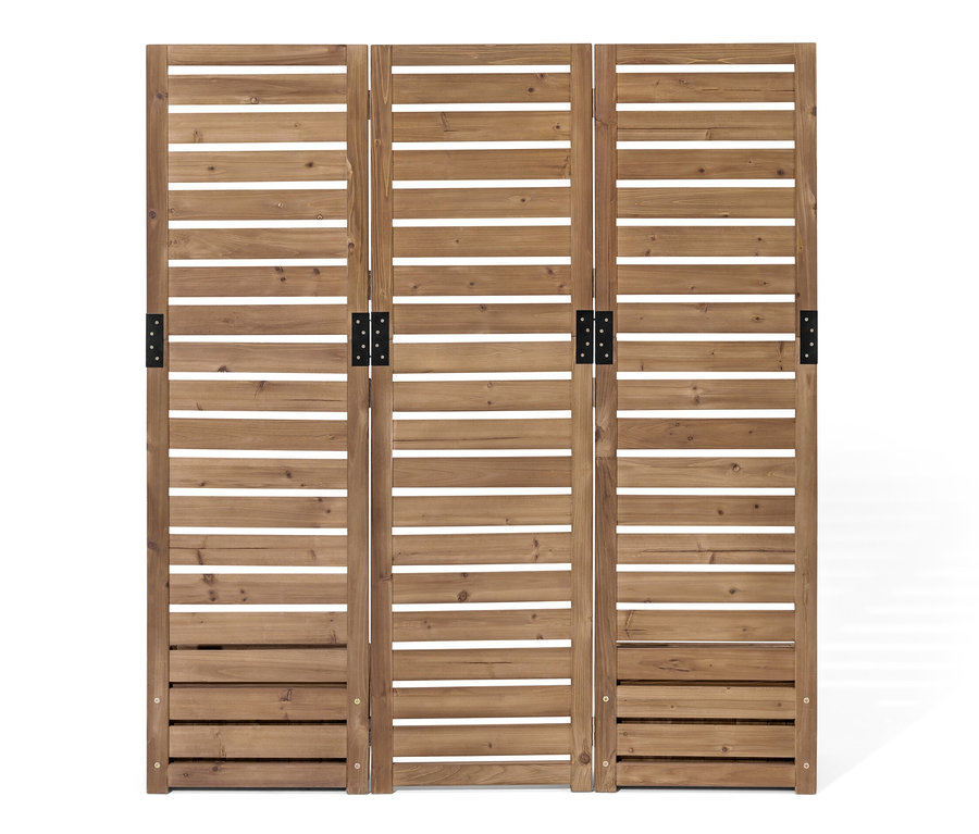 A »Tinus« flexibilis paraván növényládákkal.