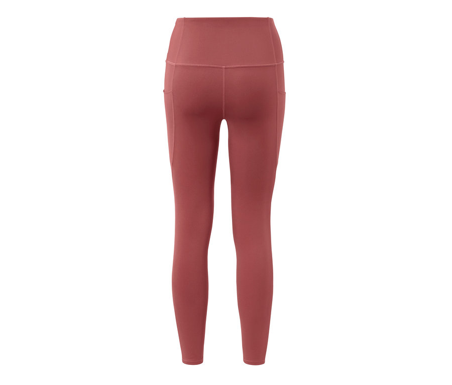Terrakotta színű sport leggings hátulnézetből.