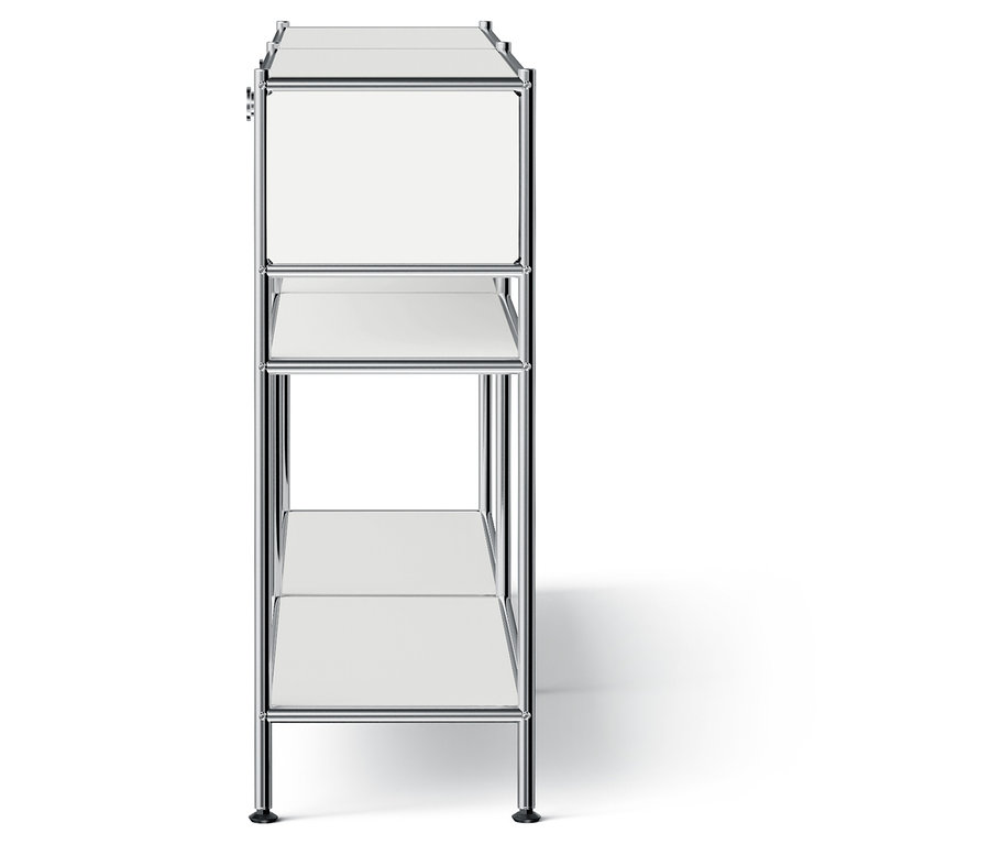 Króm polc három fehér polccal.