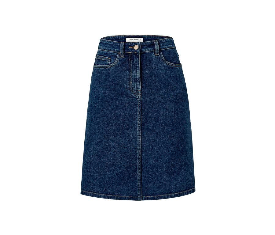 Kék farmer szoknya.