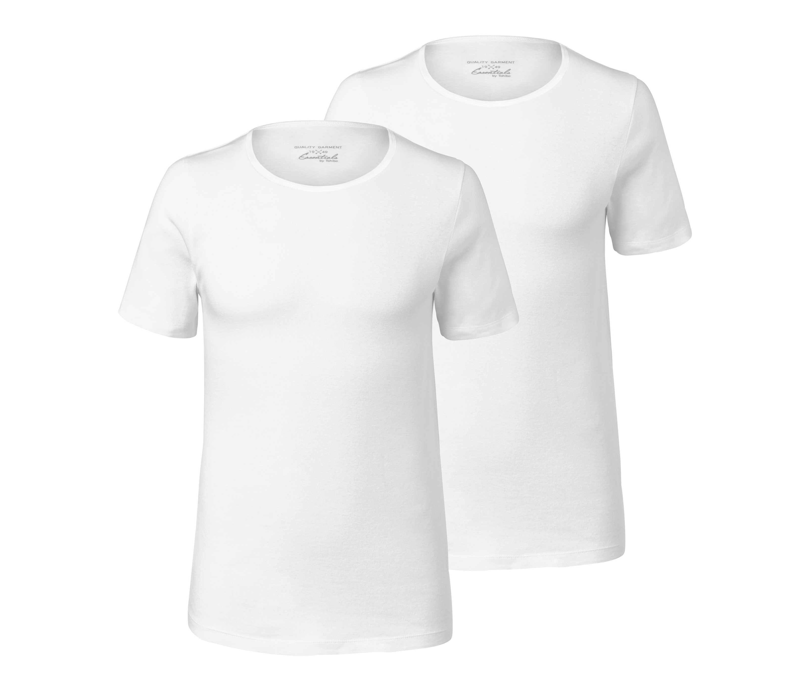 Két fehér, rövid ujjú, bordázott férfi póló ing alá.