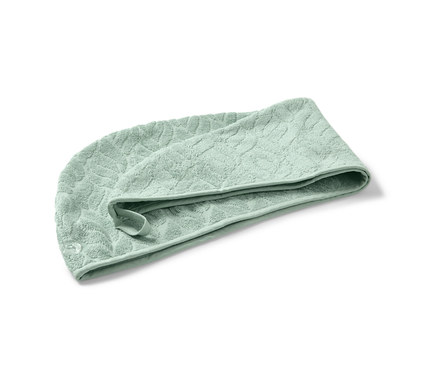 Turbán alakú törölköző modállal, zöld