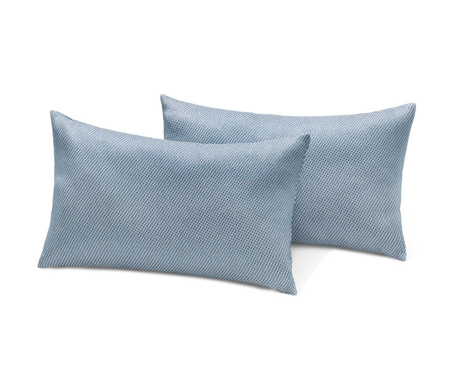 Két kültéri párna szövött anyagból.
