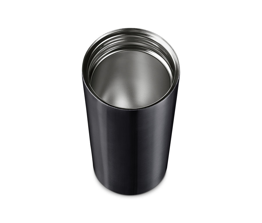 Felülnézet egy antracit színű Coffee-to-go bögrére.