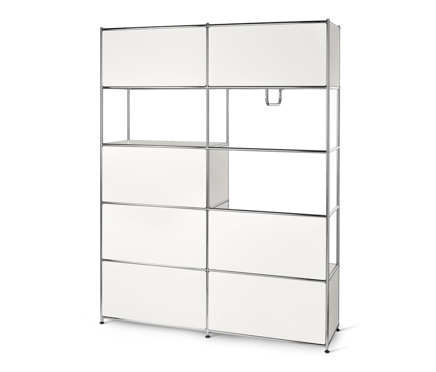 Fehér fém nyitott ruhásszekrény »CN3«.