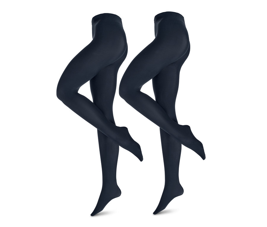 Két pár sötétkék, vastag női harisnyanadrág.