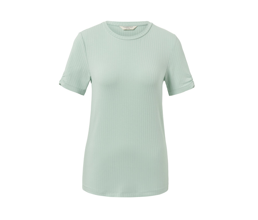 Mentazöld, bordázott póló.