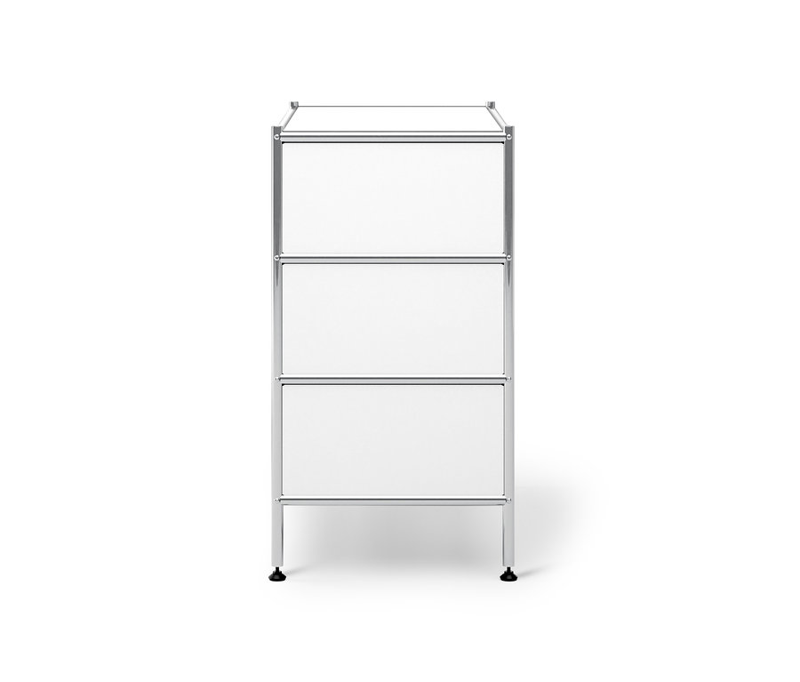 Fehér »CN3« fém komód 3 fiókkal.