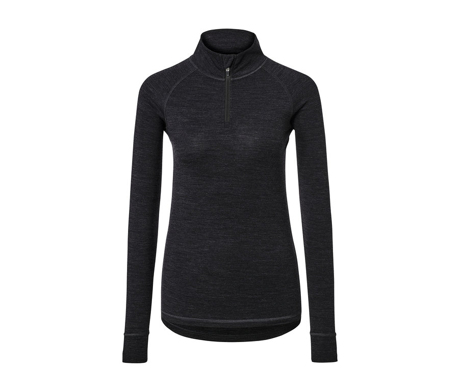 Antracit színű, RWS minősített gyapjúval készült multifunkcionális felső.