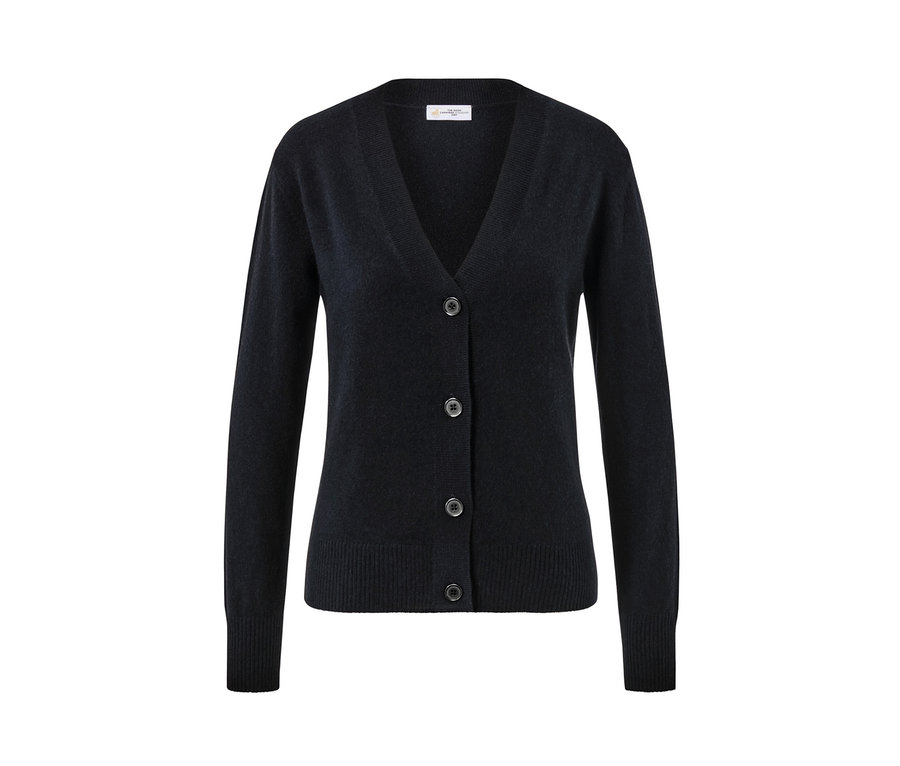 Fekete kötött kardigán gyapjú/kasmír.