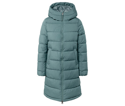 Steppelt kabát, zsályazöld