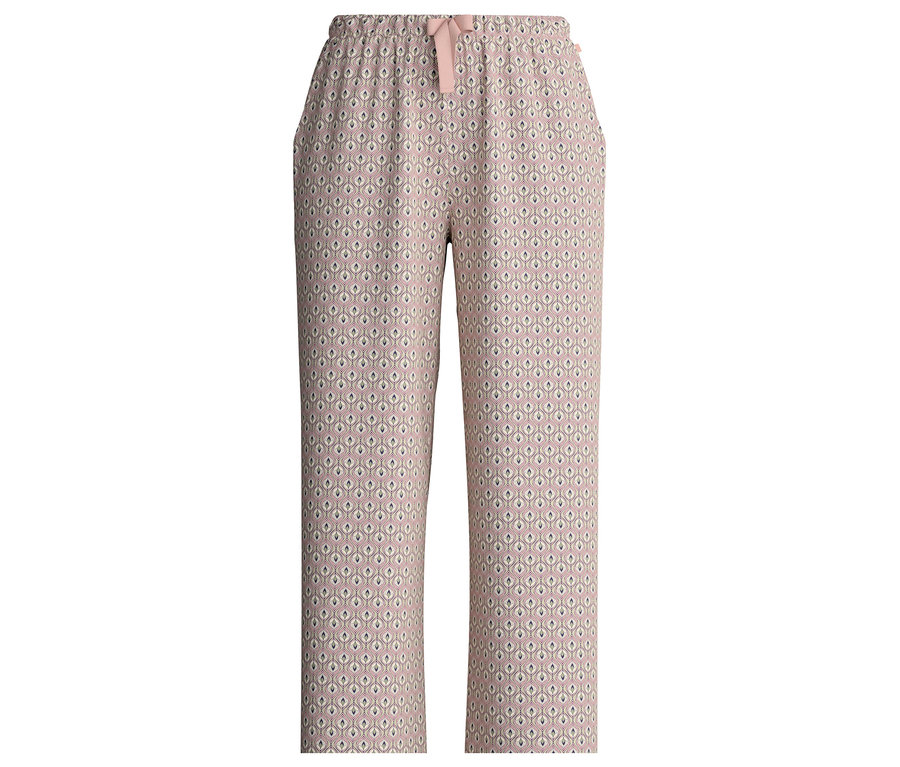 A Calida »Favorites Arts« nadrág közelképe rózsaszín masnival és mintával.