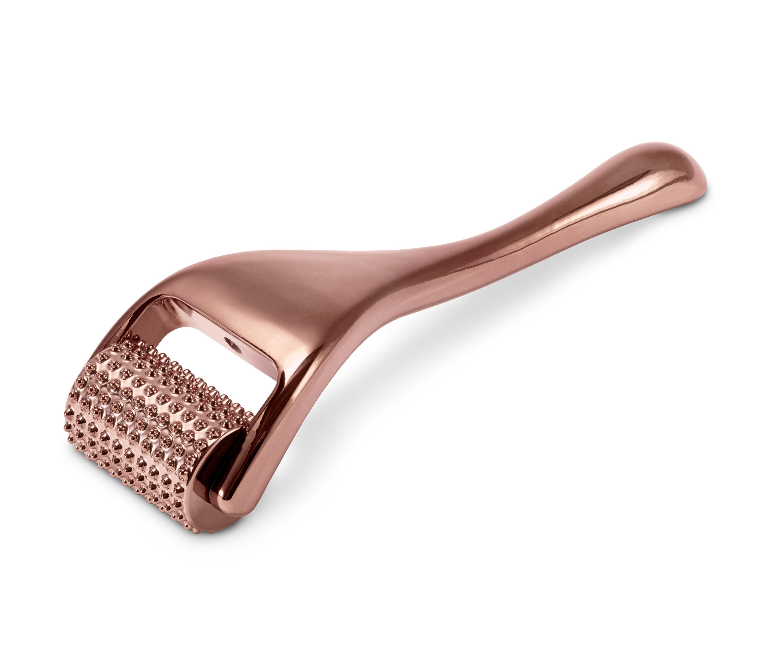 Egy bronzszínű görgős arcmasszírozó részlete.