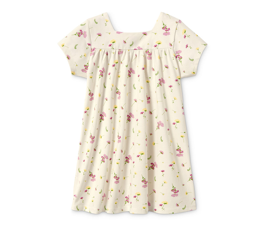 Virágmintás kislány dzsörzéruha.