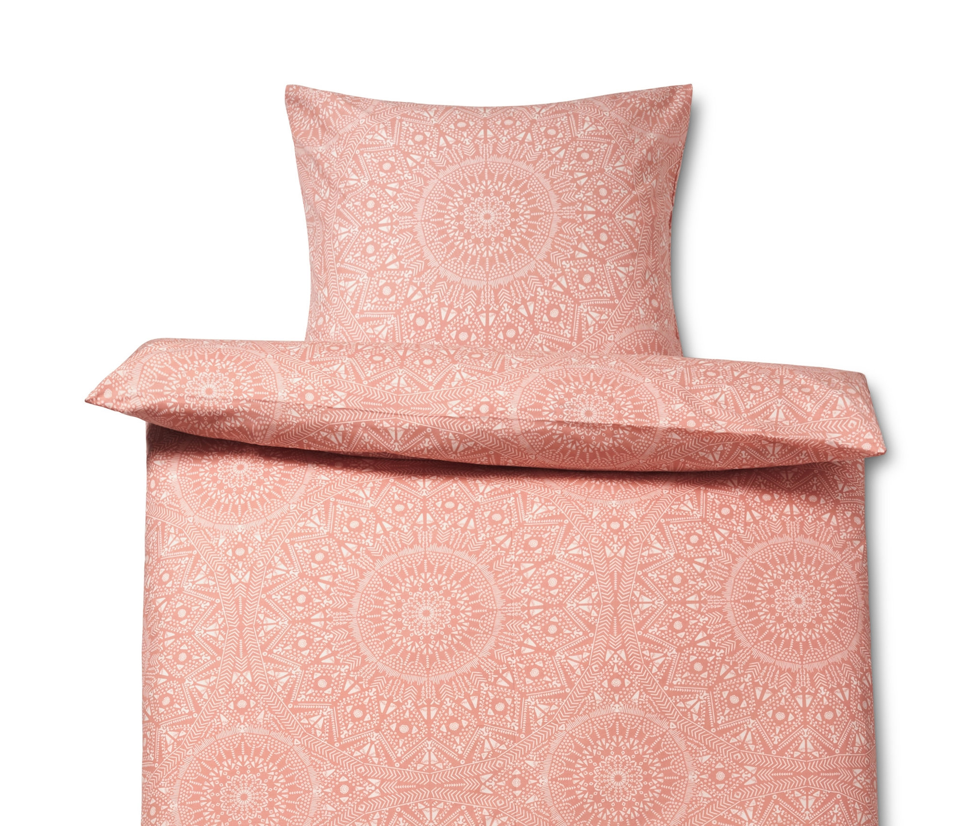 Barack színű, mandalamintás renforcé ágyneműhuzat szett, párna- és paplanhuzattal.