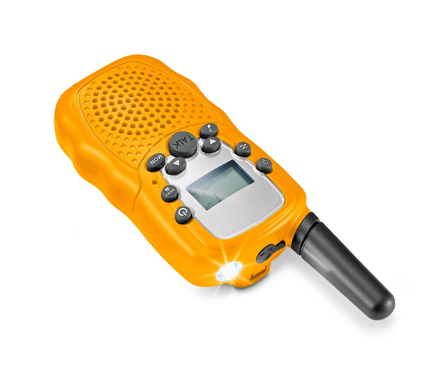 Egy darab sárga walkie-talkie.