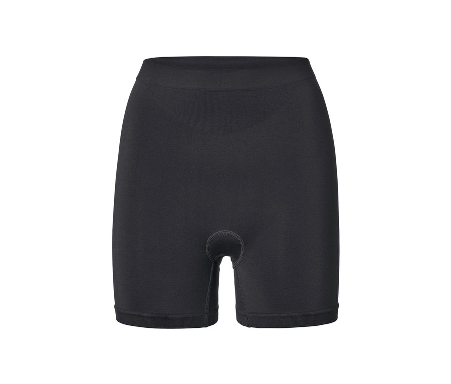 Fekete női kerékpáros alsónadrág fehér háttéren.