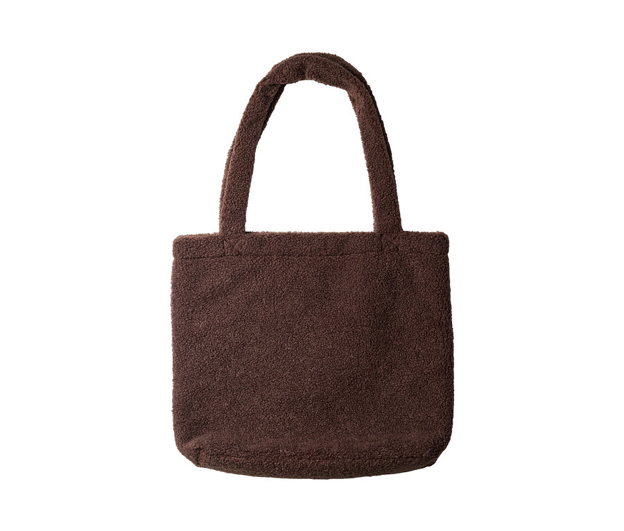 Barna shopper táska fogantyúkkal.