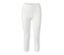 Fehér, csipkés szegélyű 3/4-es leggings.