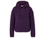 Lila, fleece kapucnis pulóver cipzárral.