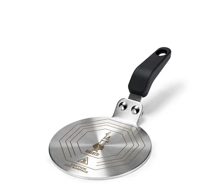 »Bialetti« indukciós átalakítólap, 13 cm, fekete fogantyúval.