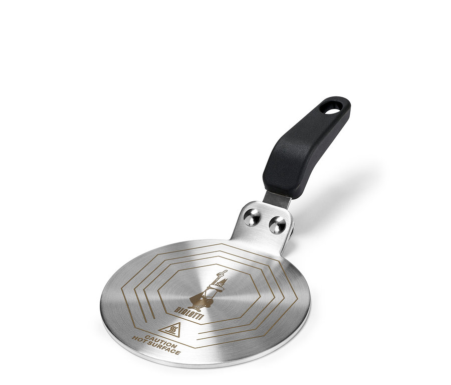 »Bialetti« indukciós átalakítólap, 13 cm, fekete fogantyúval.