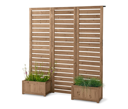 Flexibilis paraván növényládákkal