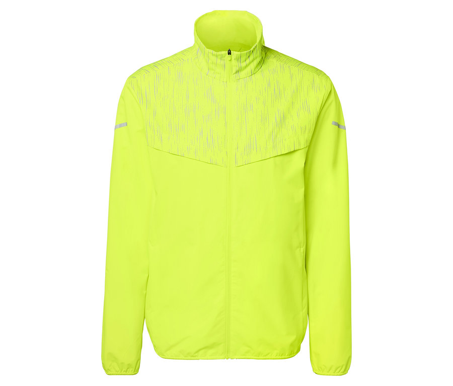 Neonsárga Windprotection-Laufjacke.