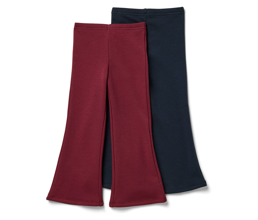 Két trapéznadrág, egy bordó, egy sötétkék.