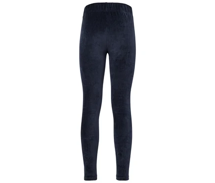 Sötétkék kordbársony leggings.