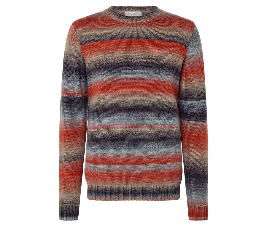 Csíkos pulóver RWS minősített gyapjúval.