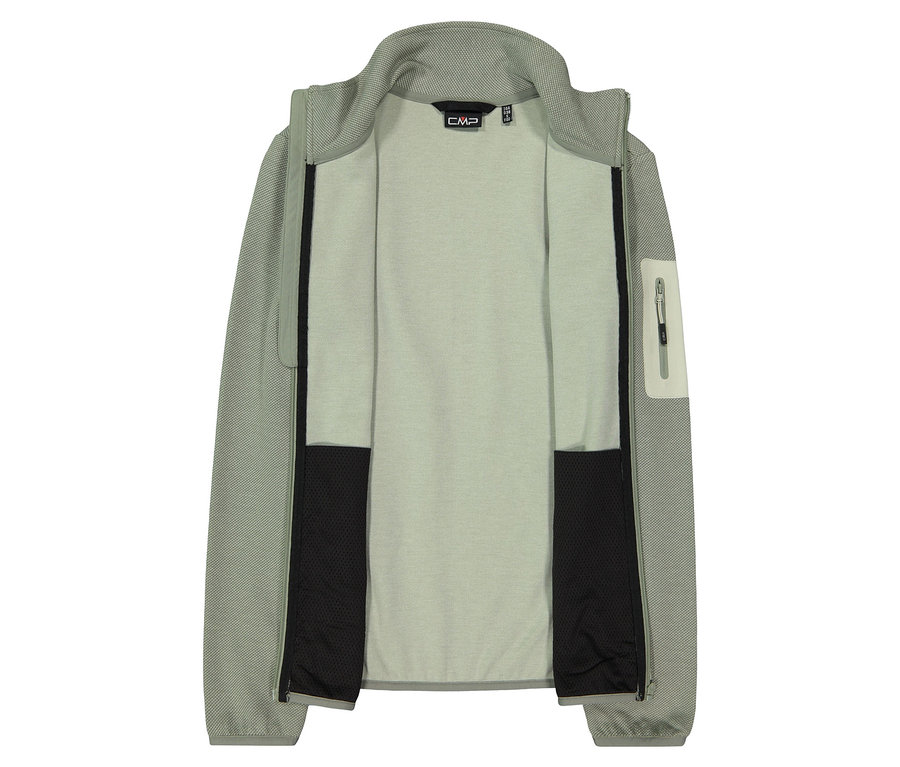 Kigombolt, világoszöld CMP kötött fleece kabát végig cipzárral.