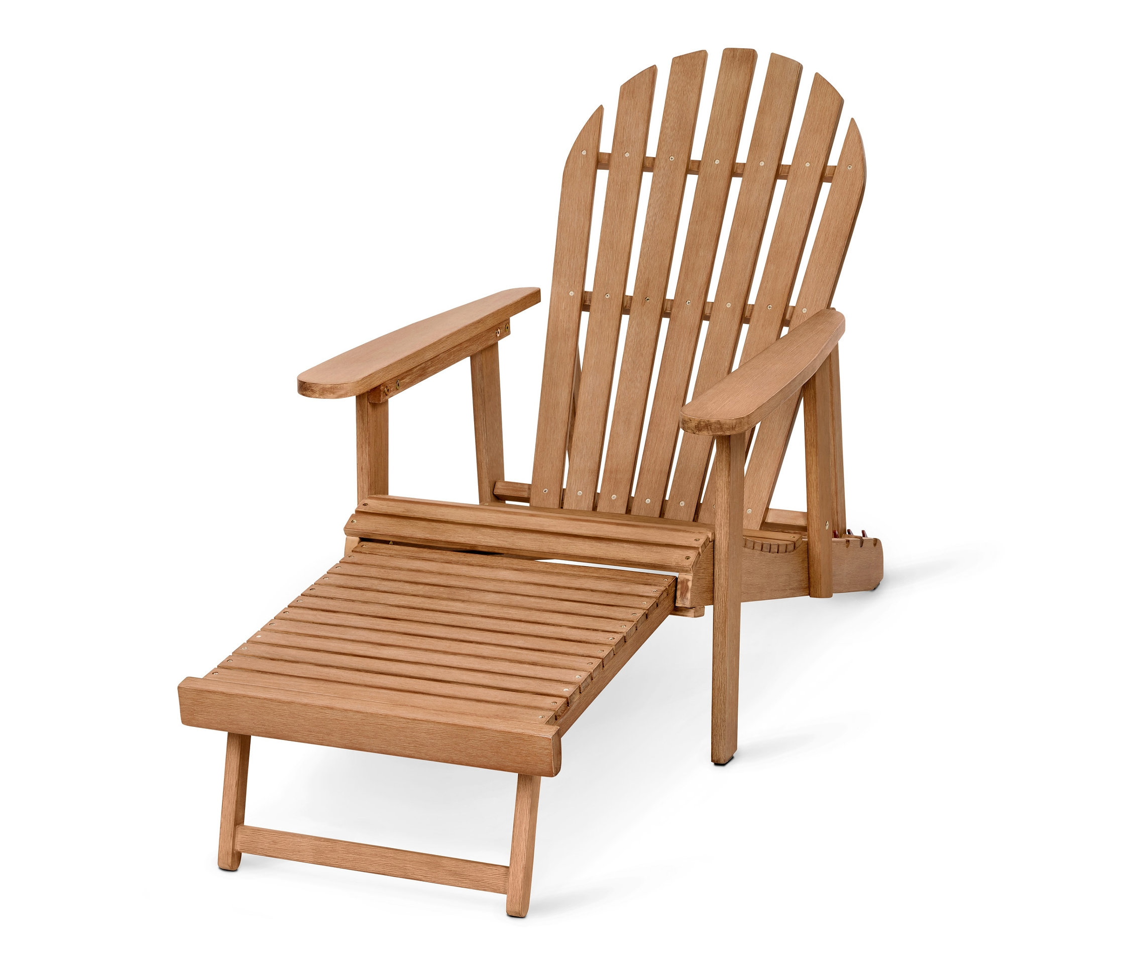 Kerti nyugágy kihúzható lábtartóval, eukaliptusz fából.