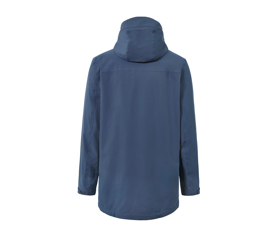 Egy túradzseki hátulnézete.