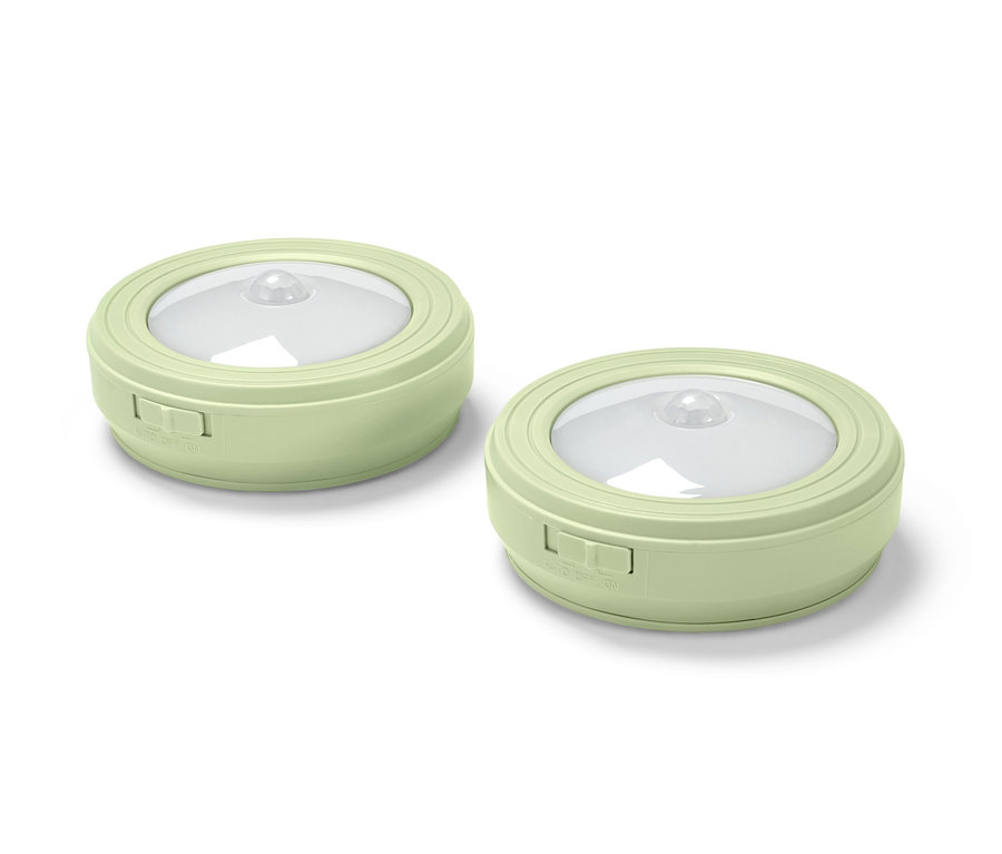 Két világoszöld multifunkciós LED lámpa.