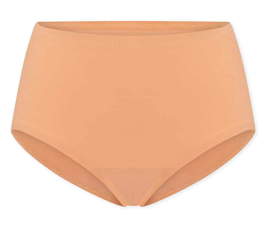 Juharszínű, magas derekú és varrás nélküli SCHIESSER láthatatlan maxi alsó.